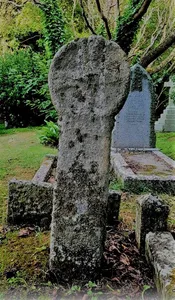 Wayside cross in Gwinear churchyard, 5m north of the church