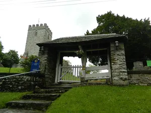 Lych gate at Church of St Cynllo