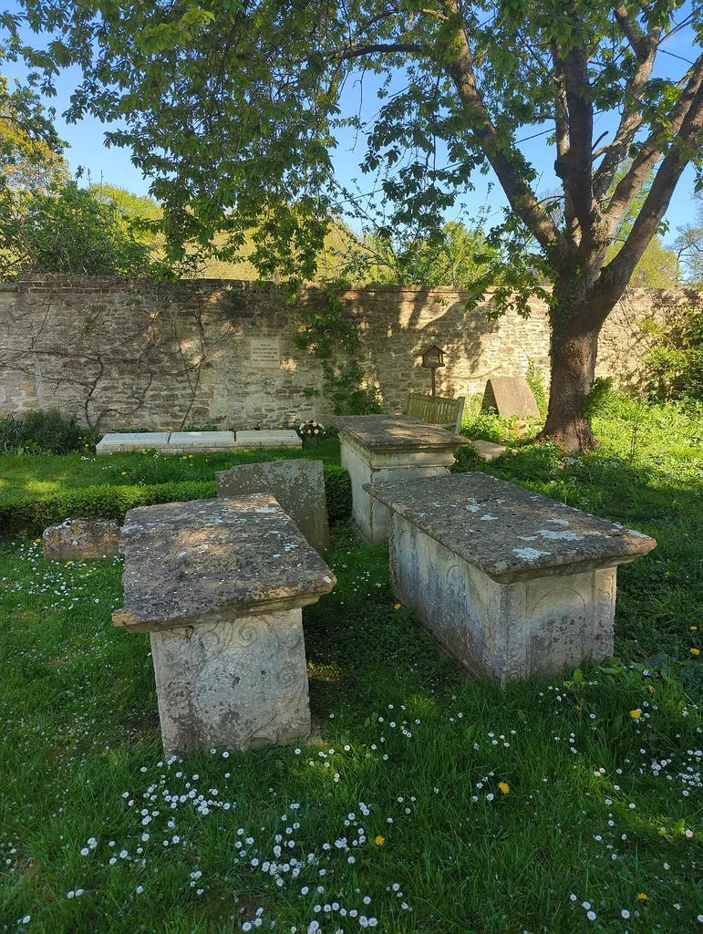 Three Monuments In Churchyard About 25 Metres South Of Chancel Of Church Of St Cyriac (monument in Lacock, Wiltshire, England, UK)