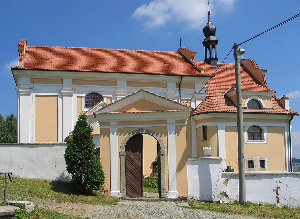 Barokní kostel Nanebevzetí Panny Marie v Kotouni, okres Plzeň-jih