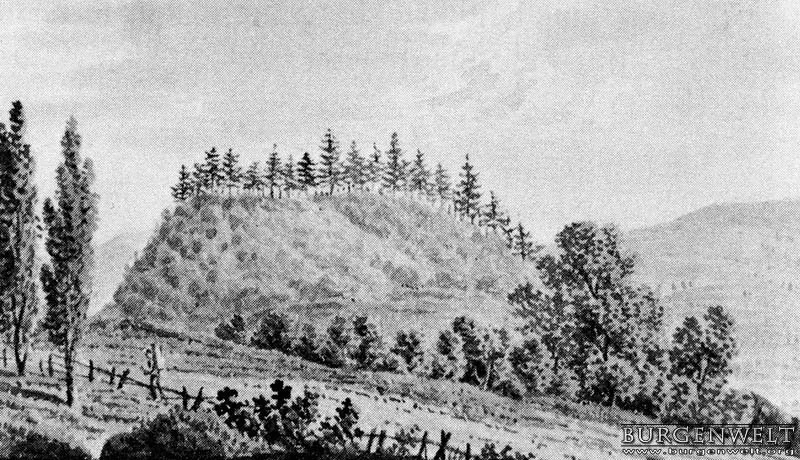 Burghügel von Wart um 1815