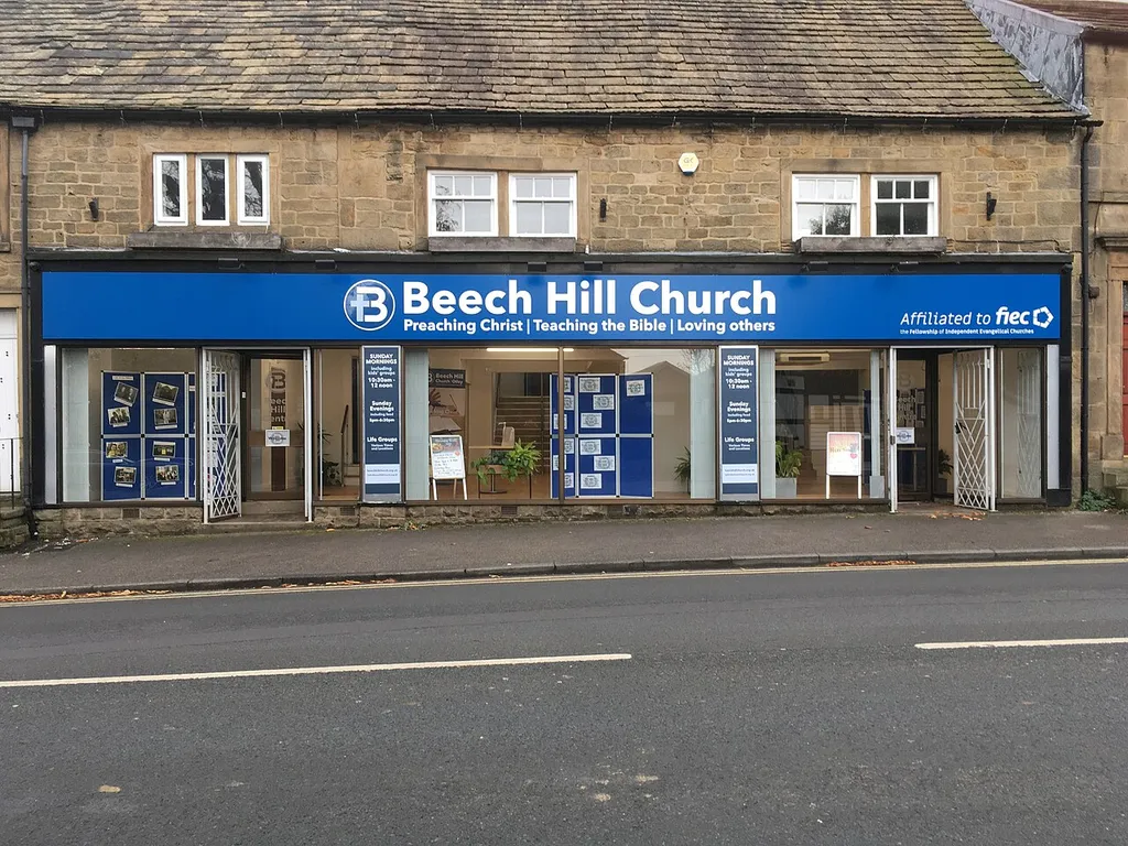 A photograph of Beech Hill Church on Westgate in Otley.