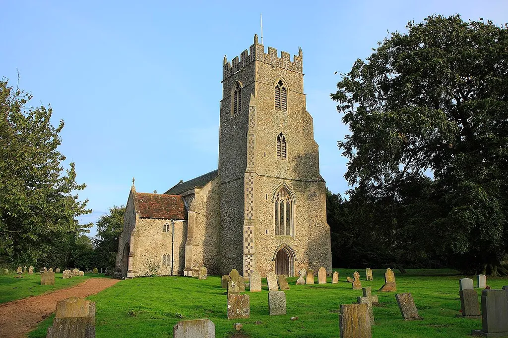 St Mary's parish church, North Tuddenham, Norfolk, seen from the west
