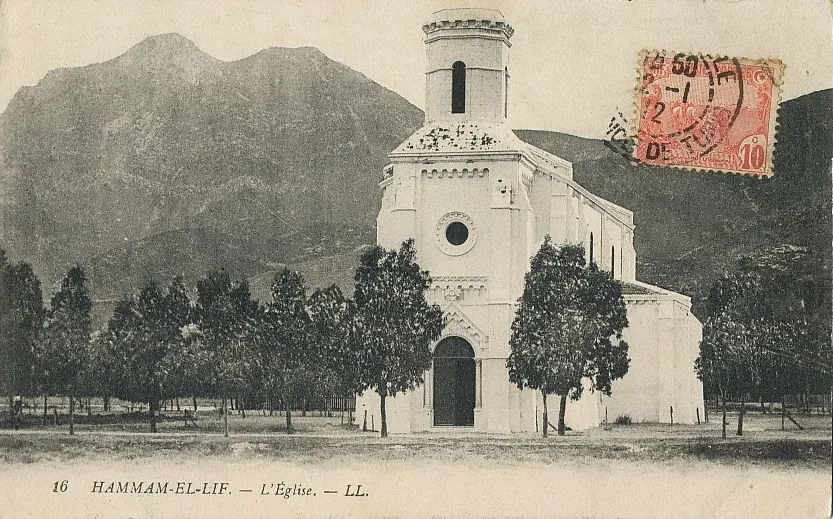 Église d'Hammam Lif en Tunisie dans les années 1910