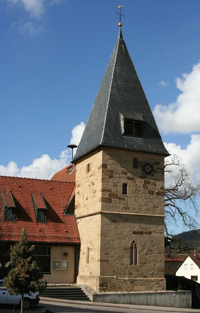 The tower of the St John's church in Eberstadt-Hölzern