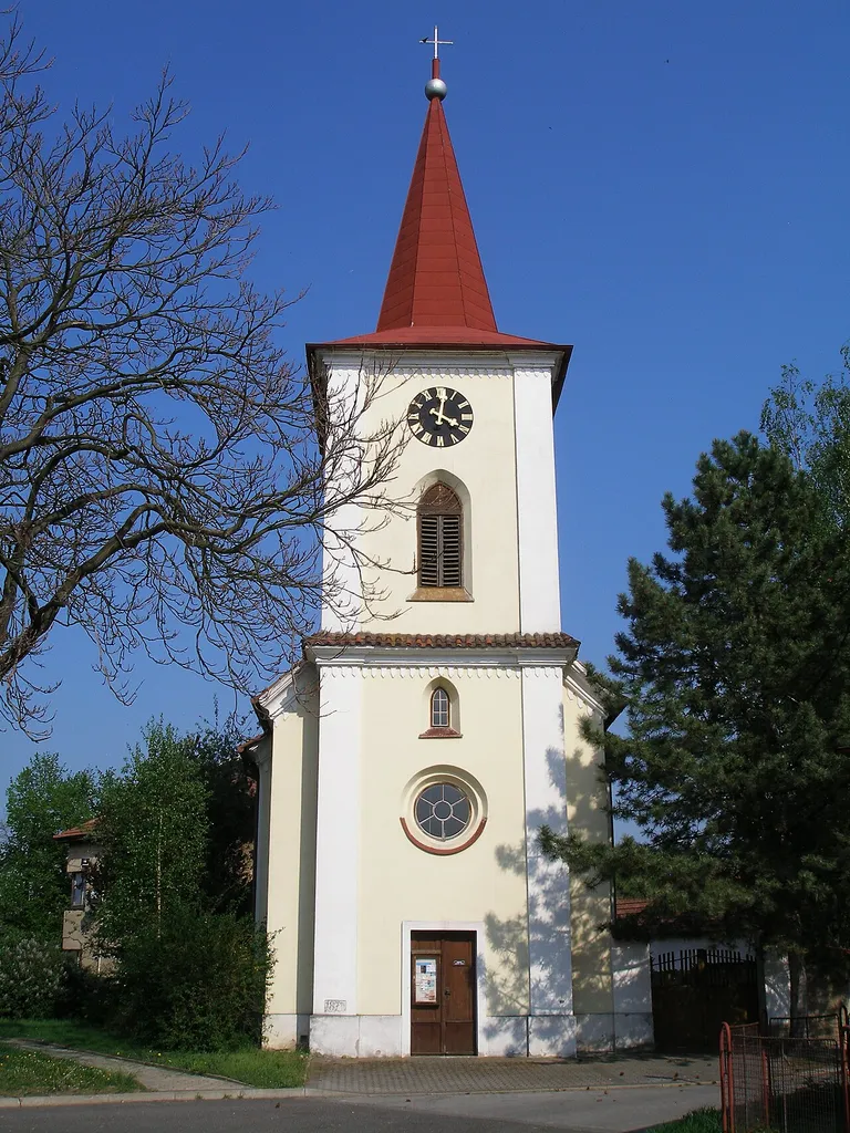 Tower of curch in Horní Počaply.