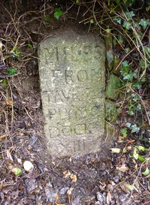 Milestone, Whitchurch Road, 50m SE of Chollacott Lane, opp. No. 132