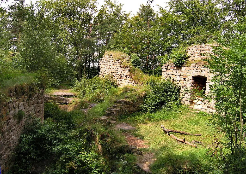 The ruins of Zbirohy castle in Koberovy village, Czech Republic