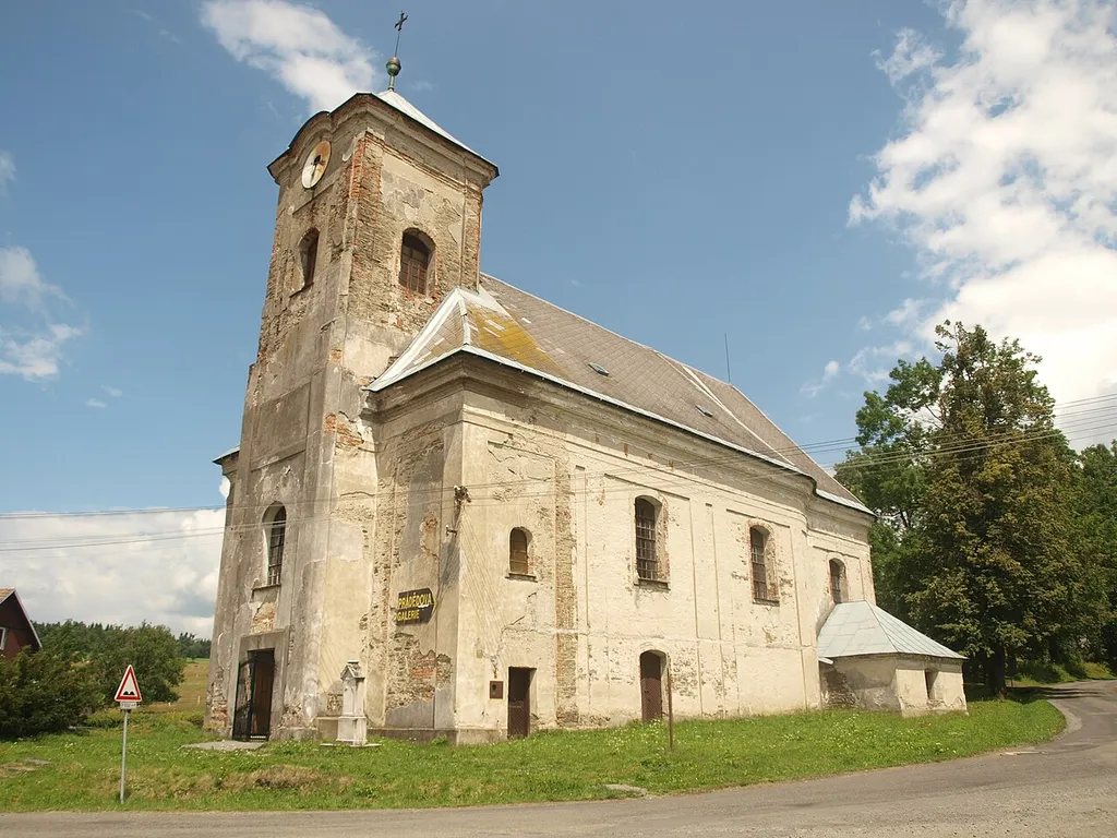 Kostel v Jiříkově na Bruntálsku