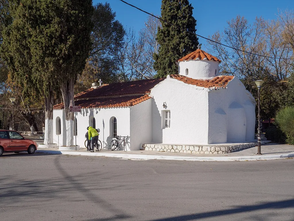 The church of the Dormition of the Theotokos in Stamata, Attica. It was built in 16th-17th century.