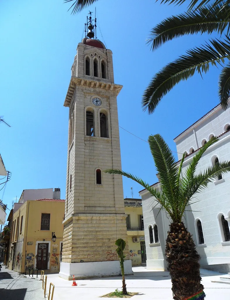 Cathedral (Mitropolis) bell tower of Rethymno, Greece