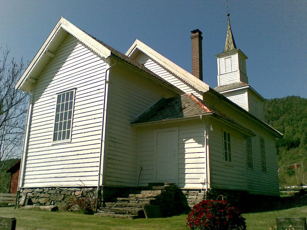 The parish church in Bø, Hyllestad, Sogn og Fjordane