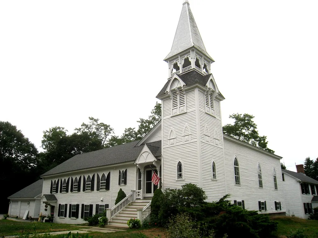 Former church, Carlisle, Massachusetts, USA.