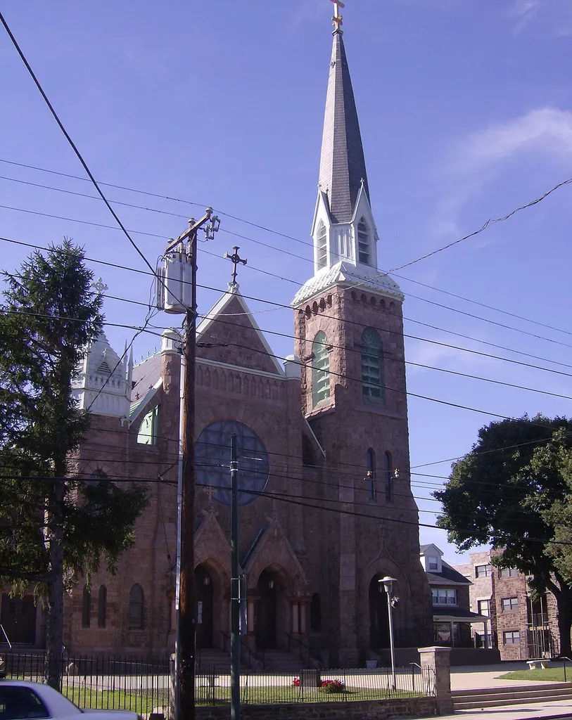 Saint Dominic Roman Catholic Church on Frankford Avenue in Holmesburg, Philadelphia, Pennsylvania.