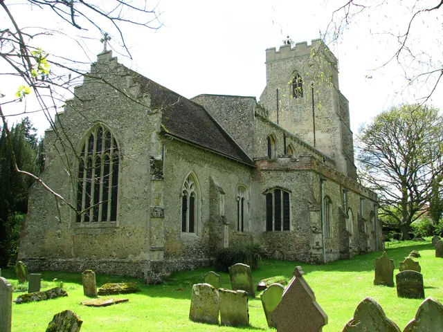 All Saints' parish church, Hundon, Suffolk, seen from the east