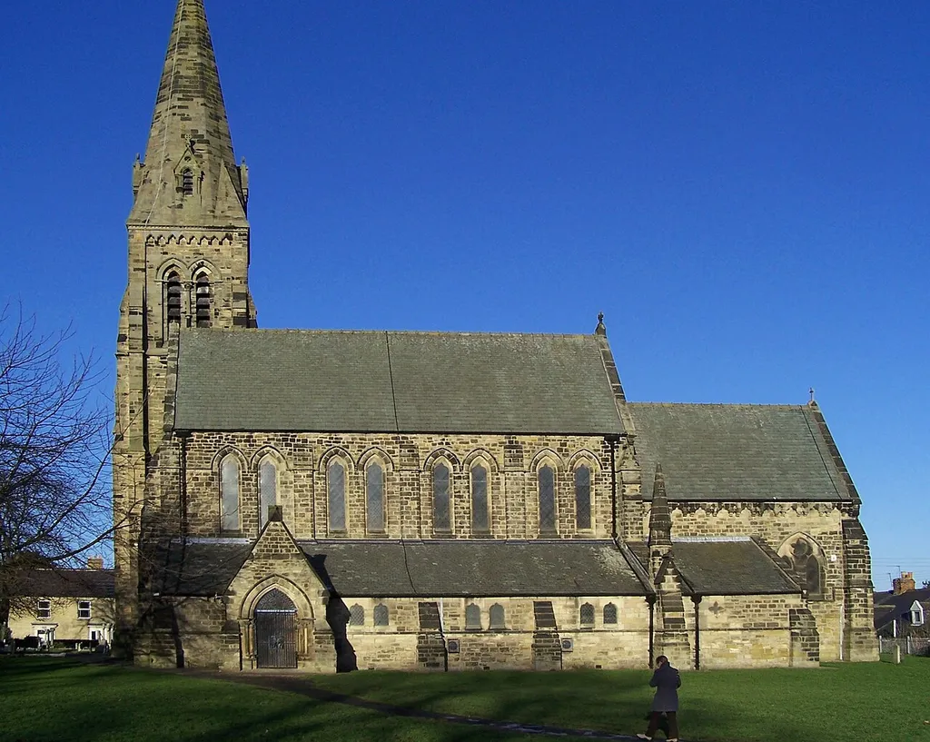 St Mary's parish church, West Rainton, County Durham, seen from the south