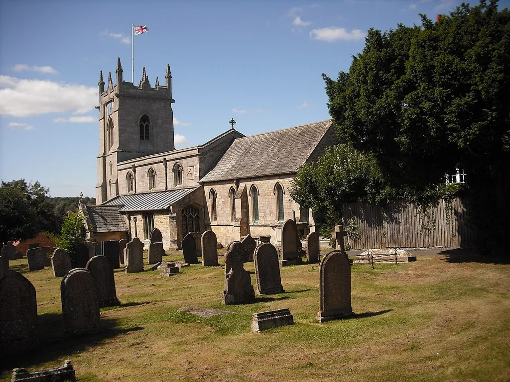 St John the Baptist, Colsterworth - from churchyard, southeast