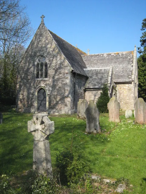 The church of St Moran at Lamorran The church was consecrated in 1261 but largely rebuilt in 1845 by the then Earl of Falmouth. Some C15th doors and a window remain. The church has a detached bell tower to the west, which is in a state of disrepair.