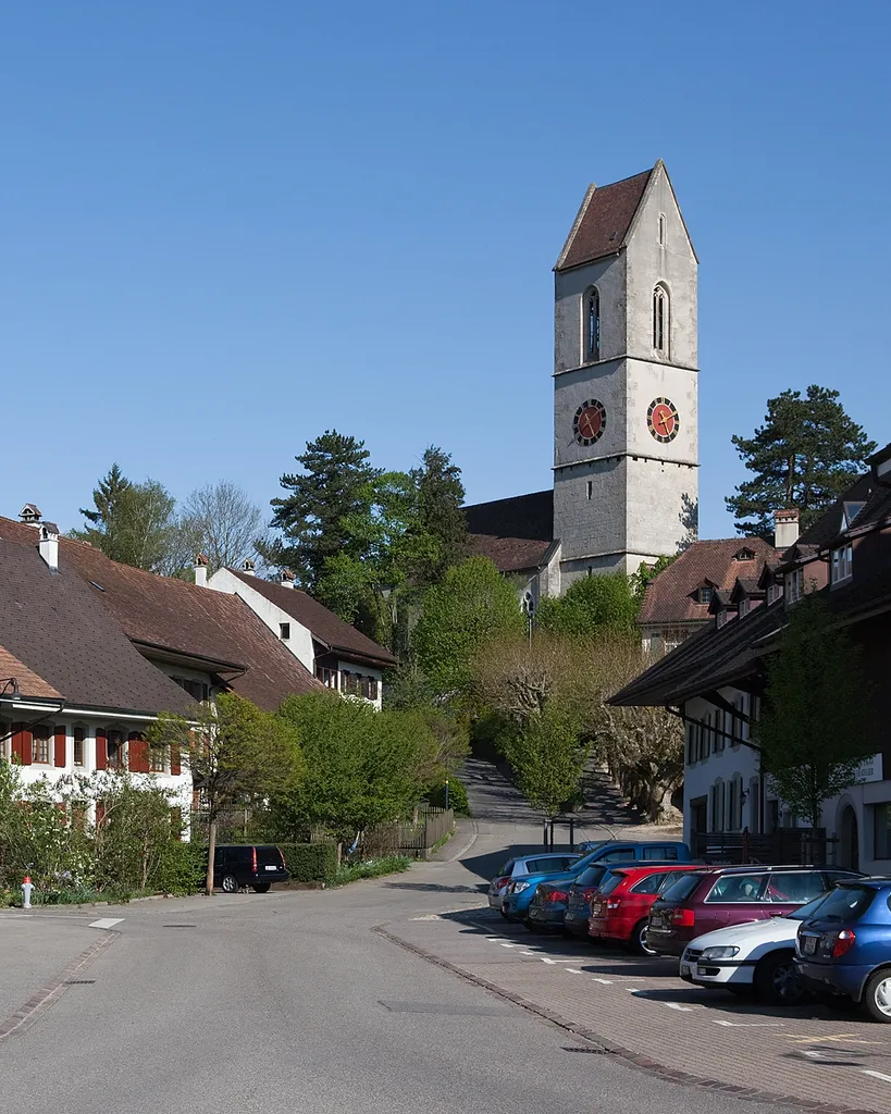Kirchrain mit Evangelisch-Reformierter Kirche von Gelterkinden (BL)