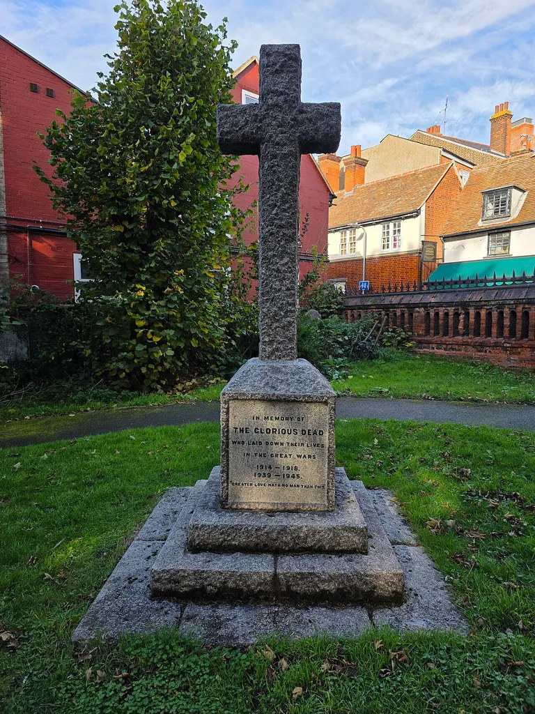War memorial in the grounds of St Botolph's Priory, Colchester, Essex, England; IWM memorial ID 22295