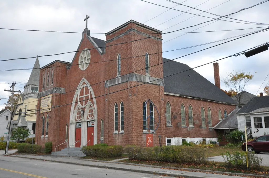 St. Cyril and St. Methodius Church, Lisbon, Maine. Building is now an art studio.