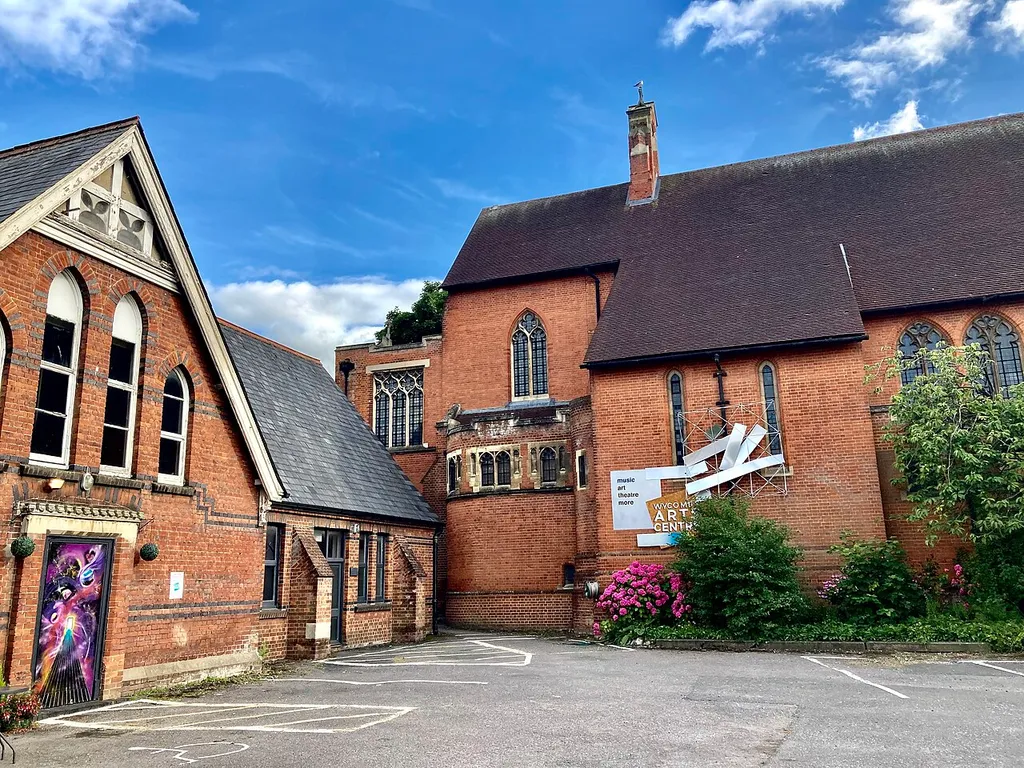 Exterior view of Wycombe Arts Centre, taken in the summer of 2020.