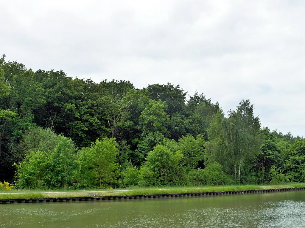 Das Landschaftsschutzgebiet Fohlenstall - Haster Wald (LSG SHG 00002) im Landkreis Schaumburg wird vom Mittellandkanal durchschnitten