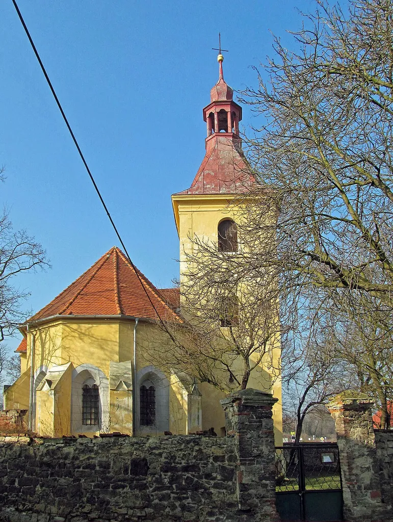Saint Martin Church in Břvany from east