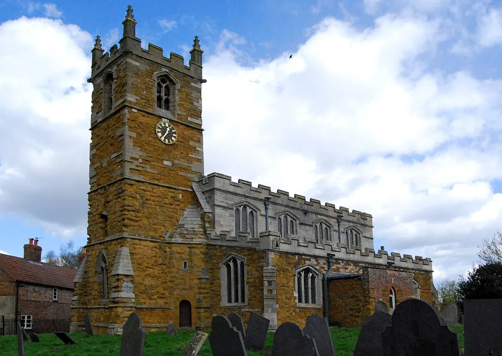Parish church of St Michael and All Saints, Hose, Leicestershire, seen from the south