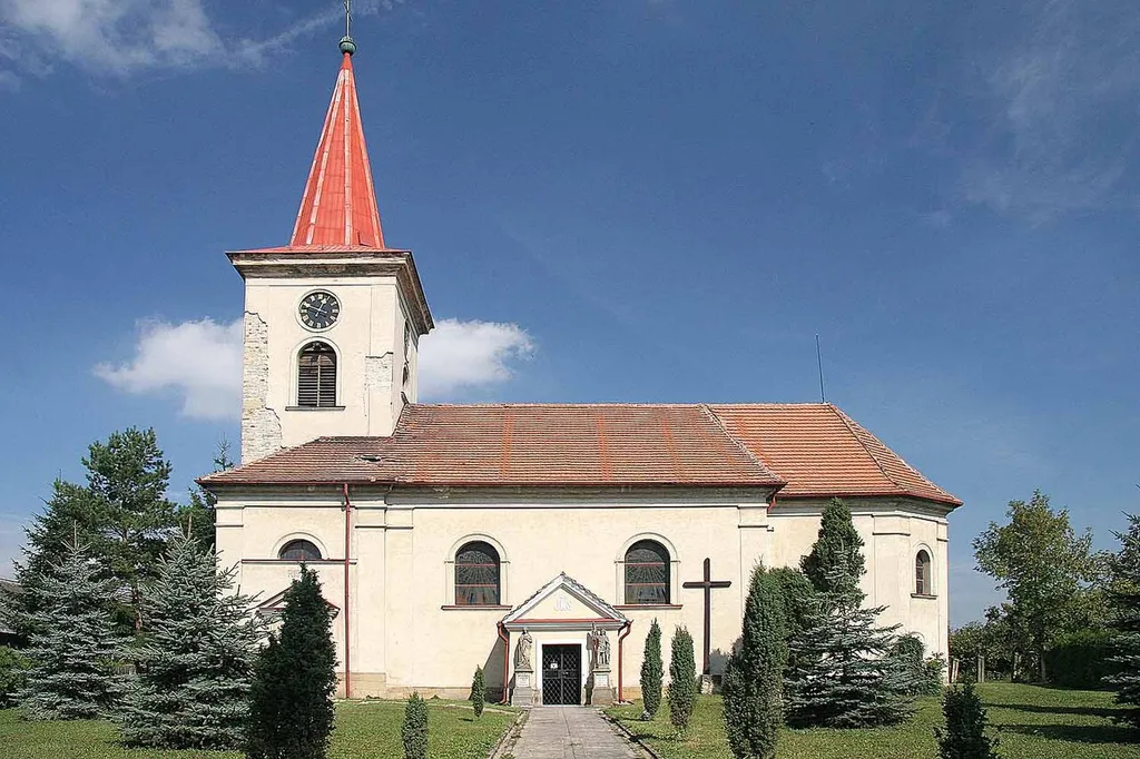 Saint George church in Lužec nad Cidlinou, Hradec Králové District, Czech Republic