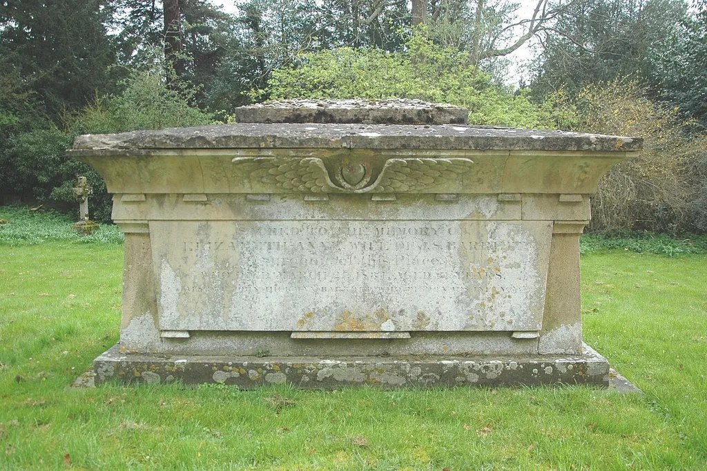 tomb of Elizabeth Ann Barrett (died 1834) in St John the Baptist parish churchyard Kingston Bagpuize, Oxfordshire (formerly Berkshire)