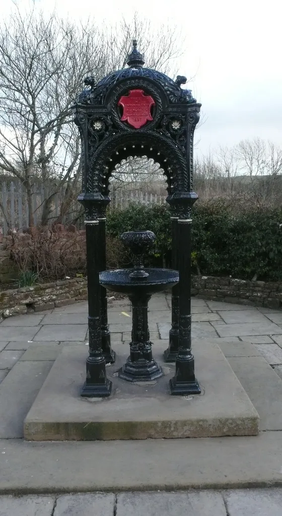 Drinking Fountain Near Railway Crossing