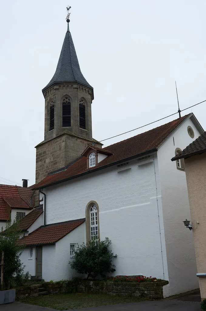 Protestant church in Winnenden-Birkmannsweiler, Baden-Württemberg, Germany; cultural monument.