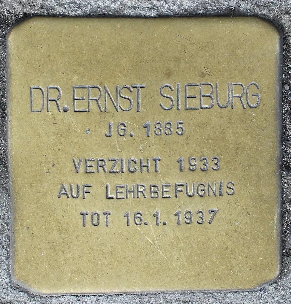 Stolperstein für Ernst Sieburg