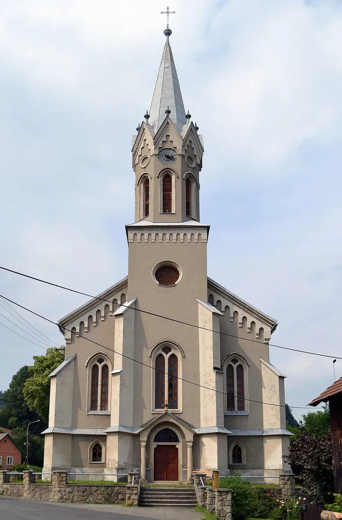Evangelical church of Czech Brethren in Pržno, Vsetín district, Zlín Region, Czech Republic.