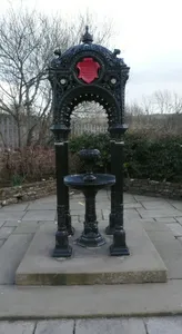 Drinking Fountain Near Railway Crossing