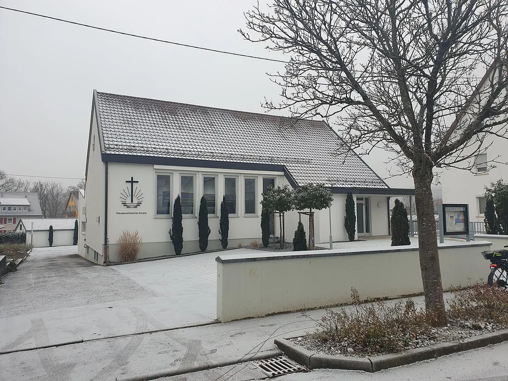 Außenansicht der neuapostolischen Kirche in Wannweil