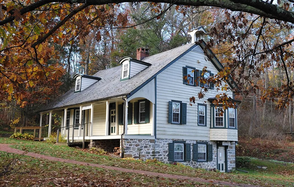 THE HENRY HOMESTEAD BUILT CIRCA 1790 AS A LOG CABIN BUT WILLIAM HENRY III ALTERED THE BUILDING IN 1812. IT IS NOW USED AS THE PENNSYLVANIA LONGRIFLE HERITAGE MUSEUM. THE HENRY FAMILY WERE GUNMAKERS WHO SUPPLIED GUNS FOR THE FRENCH AND INDIAN WAR, THE REVOLUTION, AND THE WAR OF 1812. THE HENRY RIFLE WAS USED IN THE CIVIL WAR AND BY JOHN JACOB ASTOR FUR COMPANY