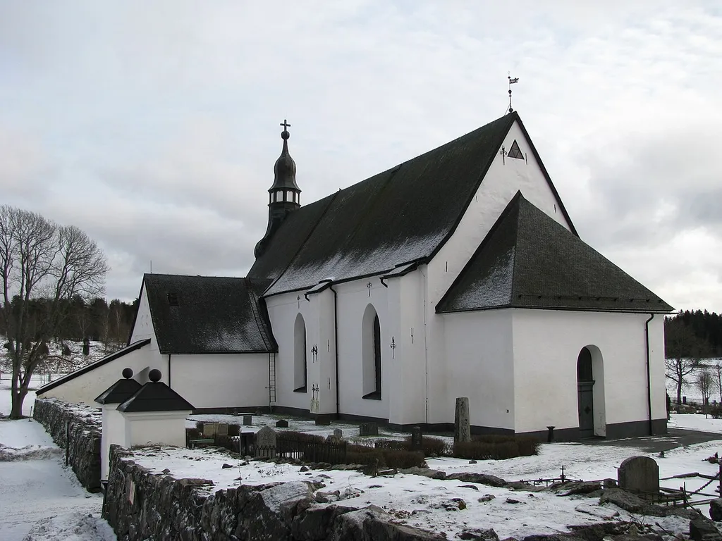 Österåkers kyrka. Källa: eget foto, fotograf EnDumEn 11 februari 2009 This is a photo of an ecclesiastical monument in Sweden, number 21300000004887 (sub-number: 21400000444855) in the RAÄ buildings database.