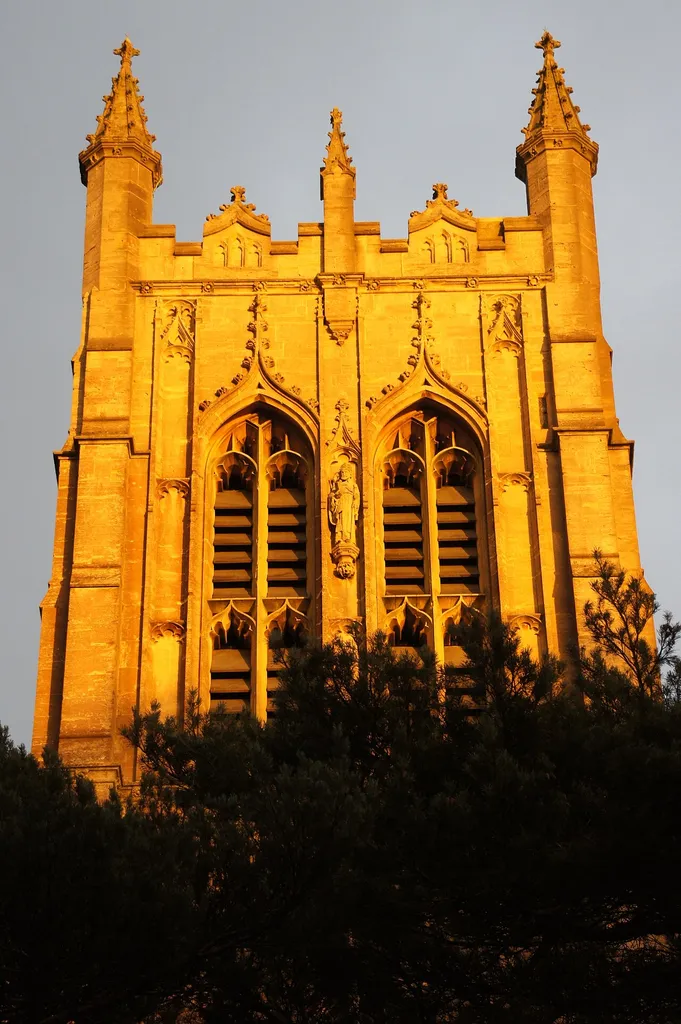 Church of St Ambrose, Westbourne, Bournemouth. Viewed from West Overcliff Drive on the evening of 17th March, 2012