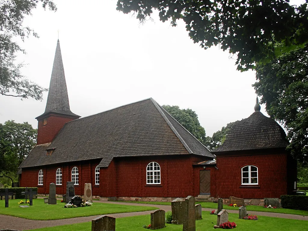 Sunnemo in Hagfors kommun, Sweden. Parish church from South-East.