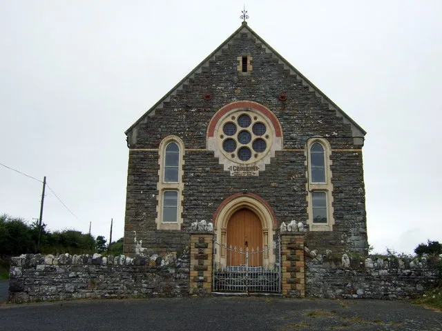 Capel Gerizim at Cippyn Baptist chapel on elevated spot on quiet lane between Moylegrove and St Dogmael's in North Pembrokeshire. Mount Gerezim, or Cerizim, in Samaria is mentioned in the Old Testament as the place where God was to pronounce blessing upon the Jewish people and it remains a sacred place for the Samaritan people. See Mount_Gerizim