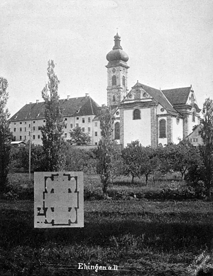 Barockkirche in Ehingen, 214 × 167.