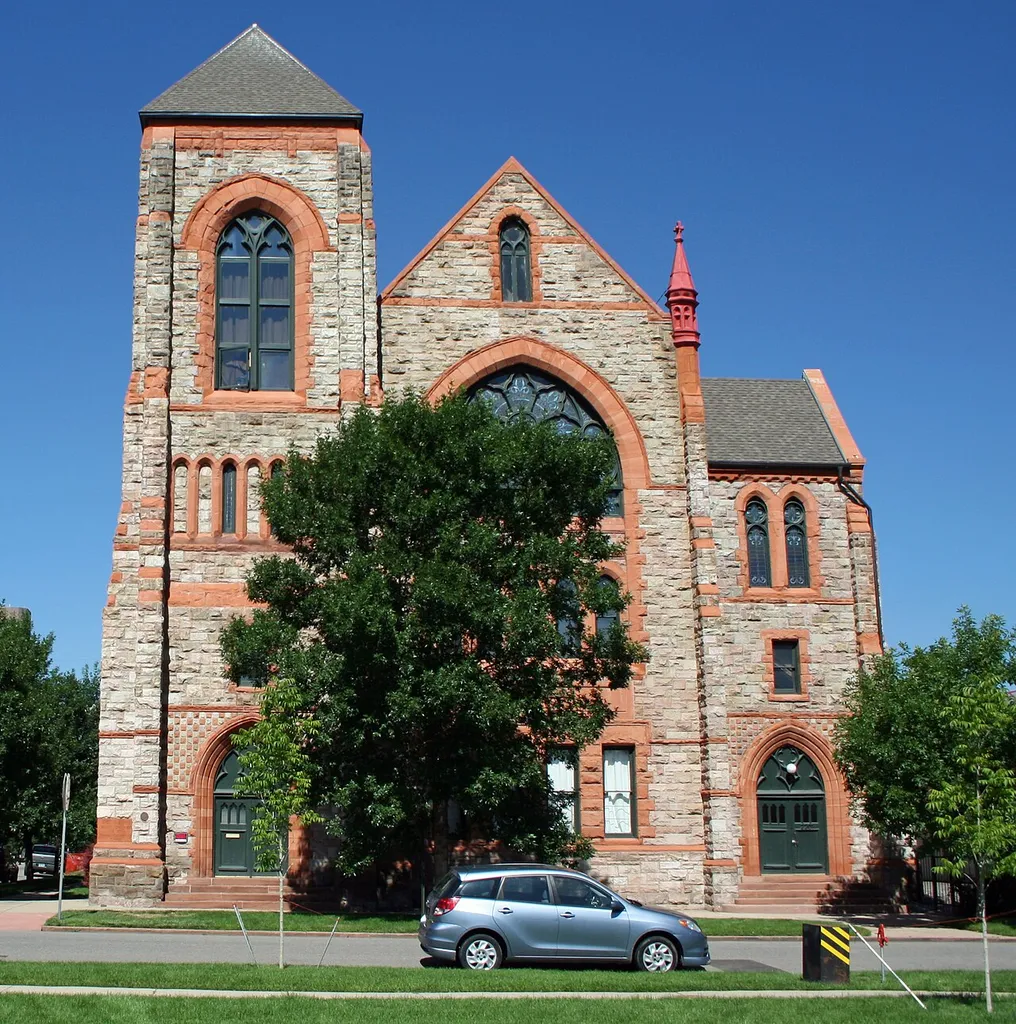 Christ Methodist Episcopal Church (now The Sanctuary Lofts), located at 2201 Ogden Street in Denver, Colorado