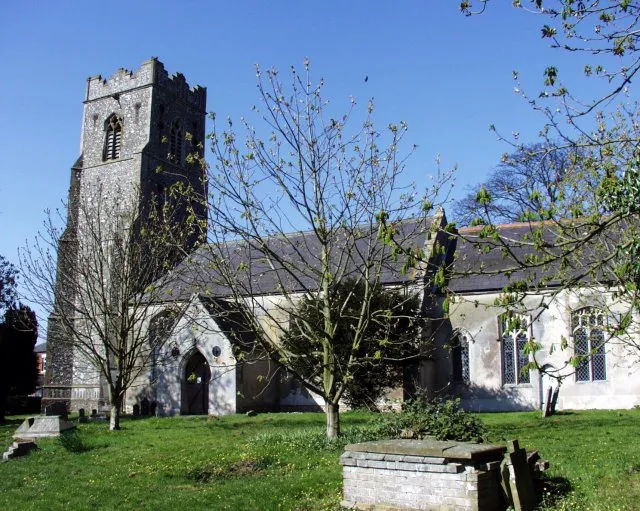 St Michael's parish church, Occold, Suffolk, seen from the south