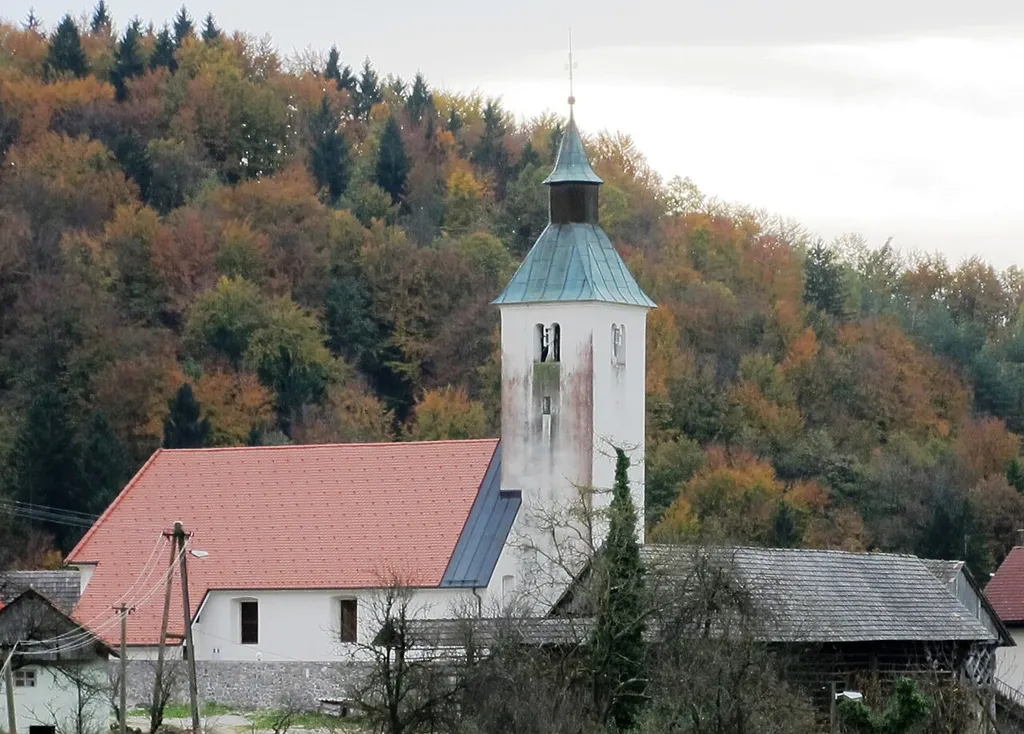 Church in the village of Troščine, Municipality of Grosuplje, Slovenia.