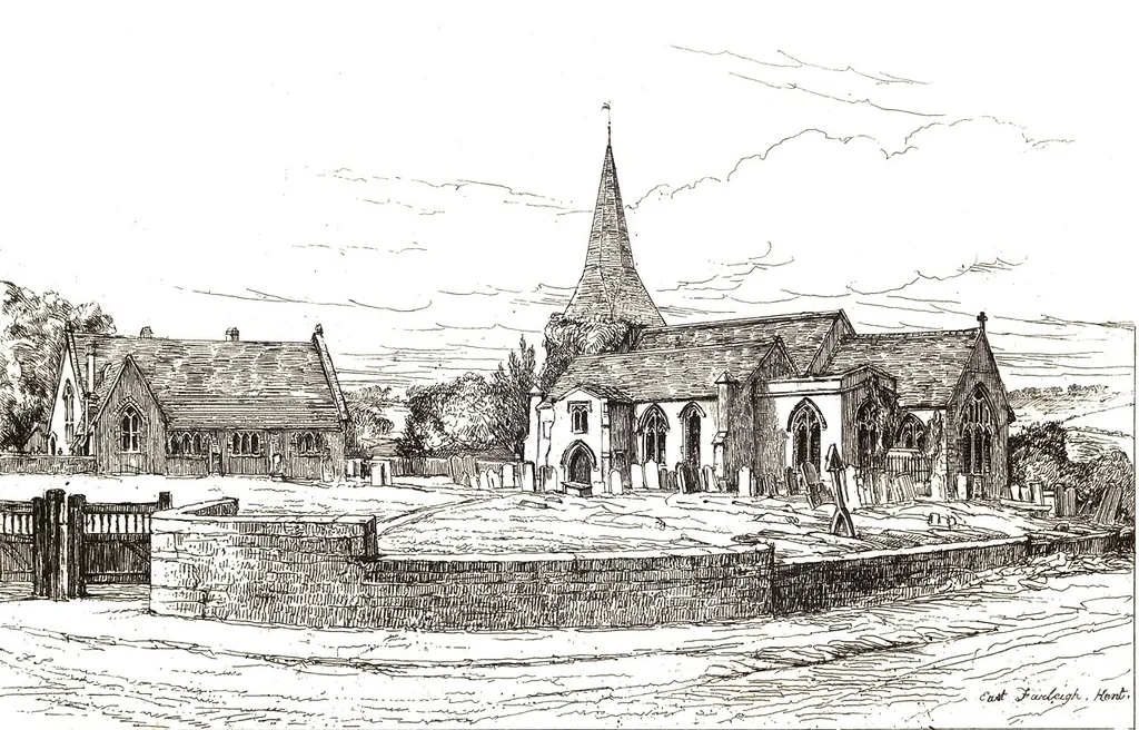 Sketch of the church in East Farleigh