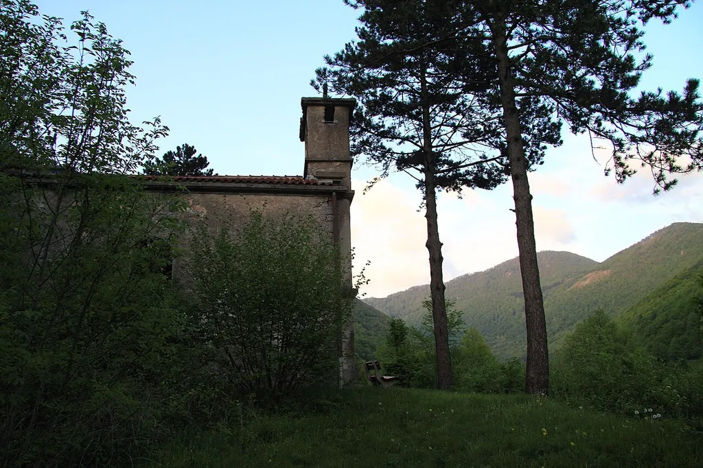 The middle-age churchin Pičulini, čepovan, Slovenjia