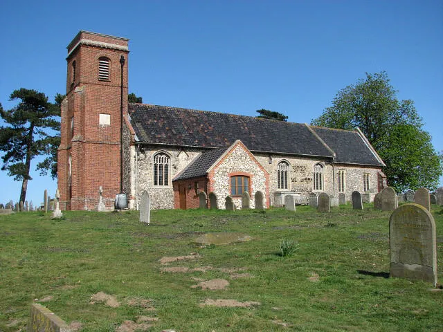 St John's church. St John's church > 453375 - 903577 is an old building that was rebuilt and restored several times; the red-brick tower was built in 1765. The font > 903579 is C15, the screen > 903572 dates from the 16th century and there are several 15th century bench ends with poppyheads attached to later benches. The probably most noteworthy feature of the church is the stained glass: the east window > 903584 is by Ninian Comper (d. 1914); there are also a number of C17 Flemish glass roundels > 903588 - 903592 and fragments of medieval glass > 903593 set into some of the nave south windows. During the daytime the church can be accessed via an automatic door fitted with a timelock. For more information see: http://www.norfolkchurches.co.uk/hoveton/hoveton.htm