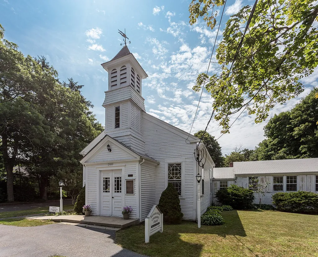 The Marston Mills Community Church, formerly the Methodist Church, is a historic church building on Main Street in the Marstons Mills village of Barnstable, Massachusetts. The white clapboard church was built in the town of Yarmouth, and moved to Marstons Mills in 1830.